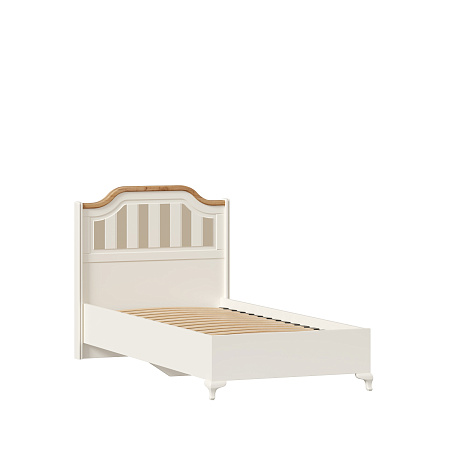 Вилладжио Кровать односпальная 900 (Алебастр/Дуб золотой) - Односпальные - МебельМедведь